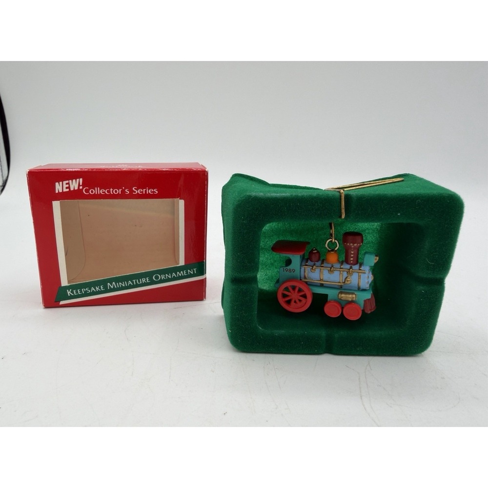 🎄🚂 Hallmark Keepsake Miniature Collectors Ornament – Noel RR (1989) EUC ✨🎁